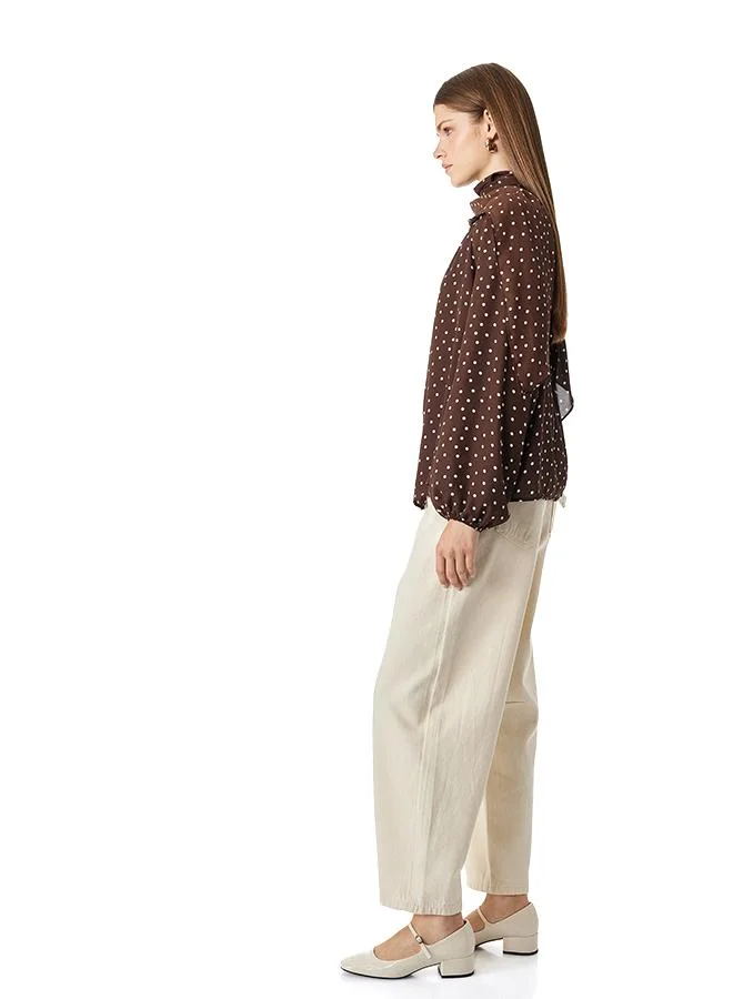 Koton  Polka Dot Chiffon Blouse for Women | Best Price UAE