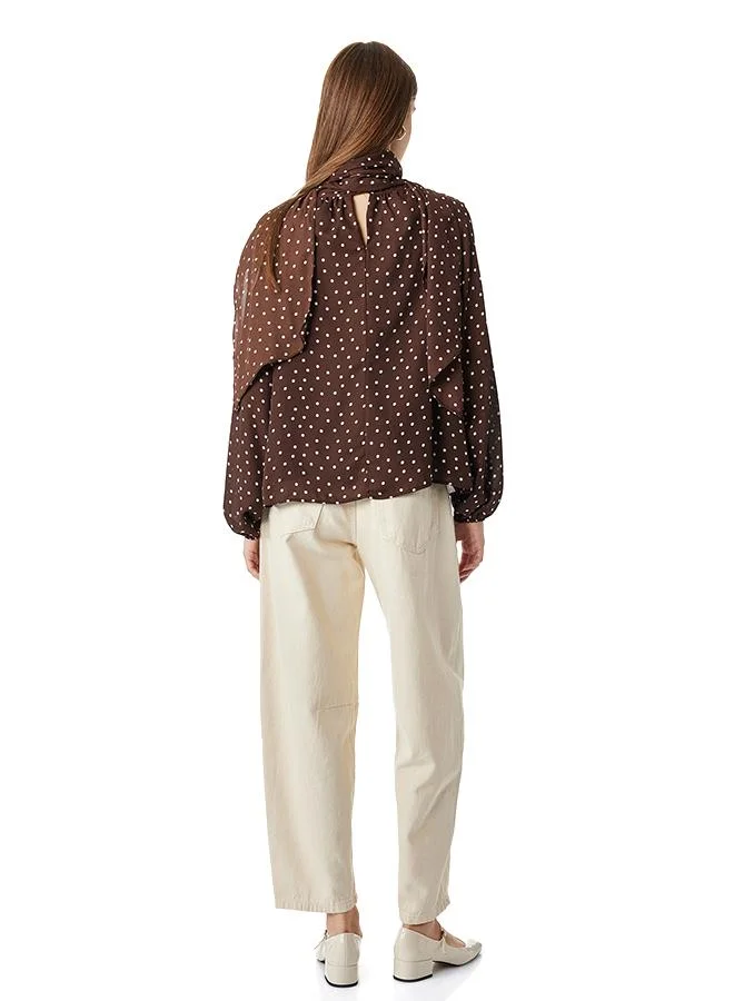 Koton  Polka Dot Chiffon Blouse for Women | Best Price UAE
