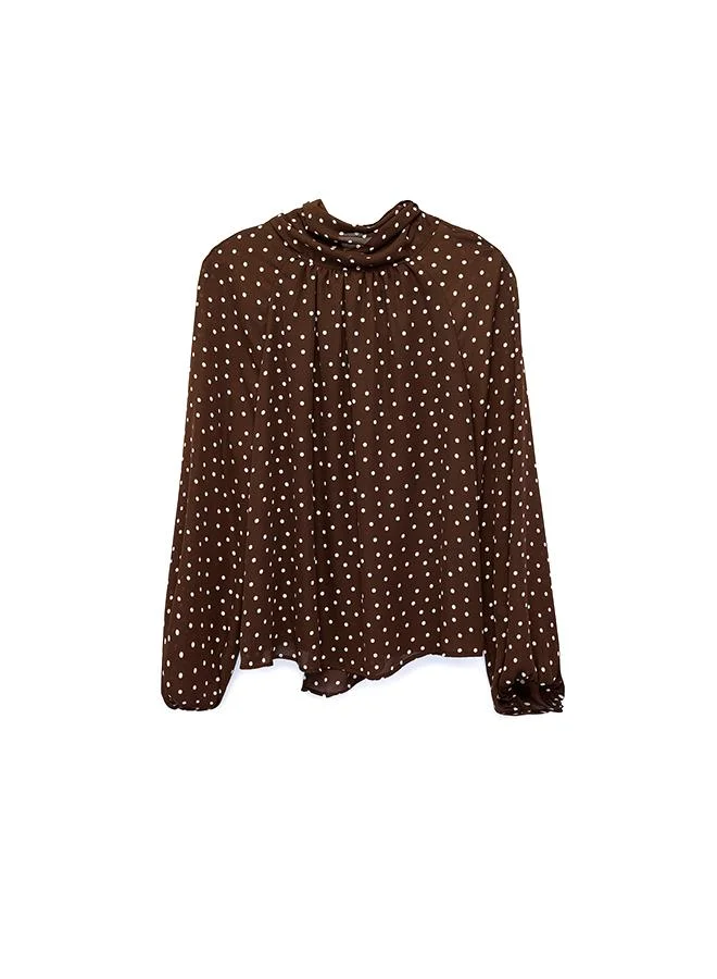 Koton  Polka Dot Chiffon Blouse for Women | Best Price UAE