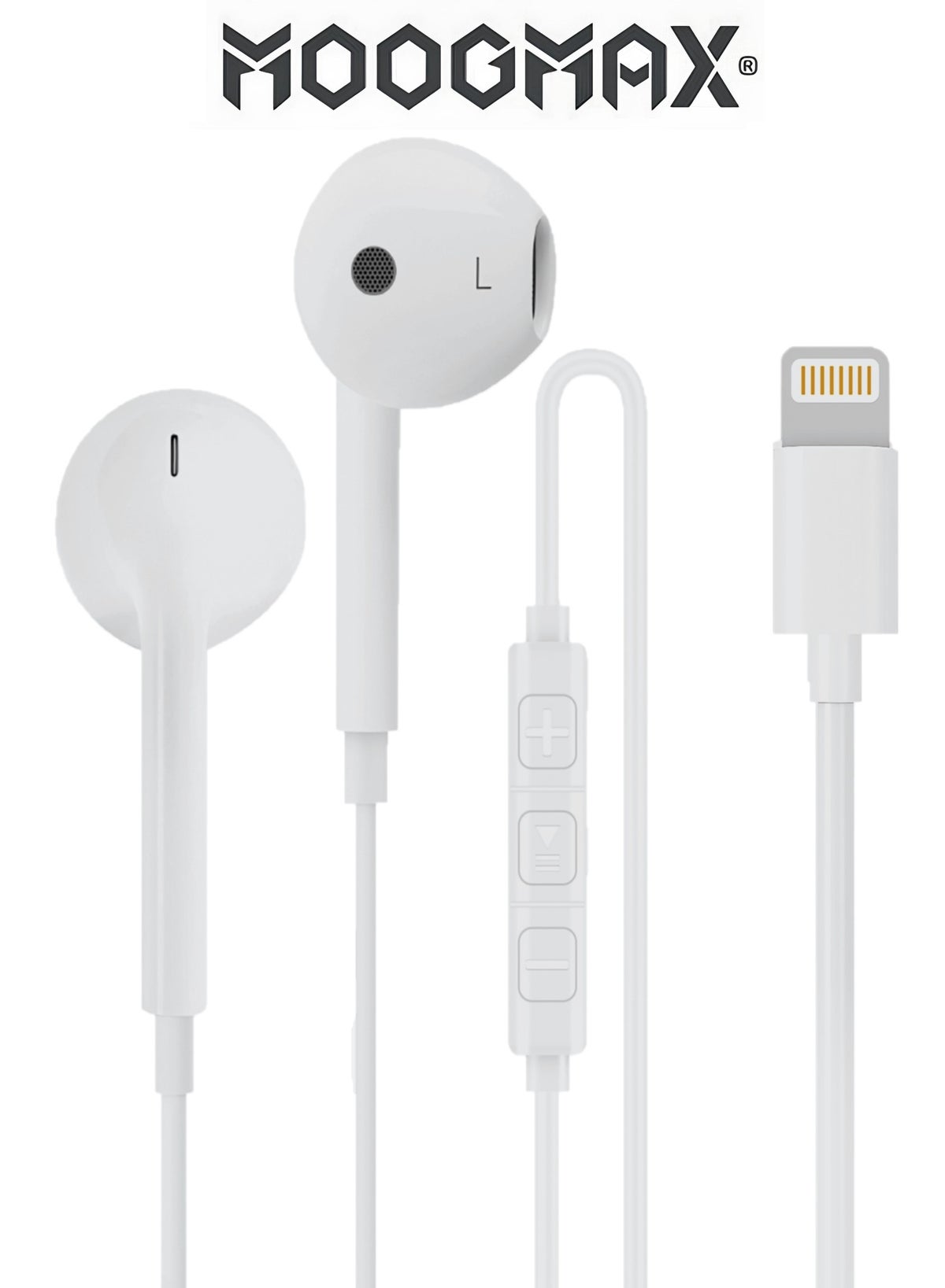 moogmax Moogmax Mfi Certified Lightning To iPhone Wired Headphones Z3776BA09F8E9E4F1D545Z