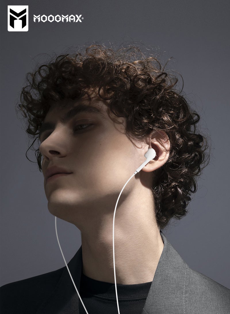 موجماكس سماعات سلك ايفون لايتنينج معتمد MFI. سماعه سلك ايفون بميكرفون قوي عالي الحساسية. سماعة اذن سلكية بصوت باس قوي وواضح. سماعة ايفون سلك بطول 1 متر. سماعة سلكية بأزرار تحكم سهلة. سماعه ايفون 14، 13، 12، 11، X، XR، 8، 7. - Image 2
