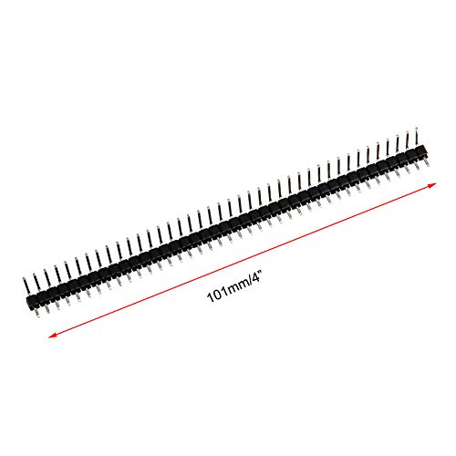 Dahszhi 40 Pin Single Row 2.54 mm Male Right Angle Pin Header Connector 50pcs - Image 4