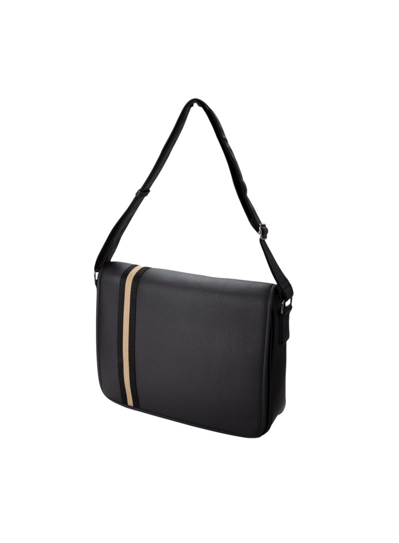 Bata Patterned Crossbody Bag Black  - Image 3