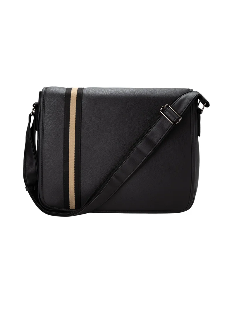 Bata Patterned Crossbody Bag Black