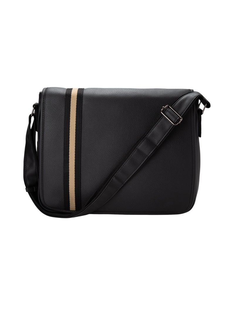 Bata Patterned Crossbody Bag Black  - Image 1
