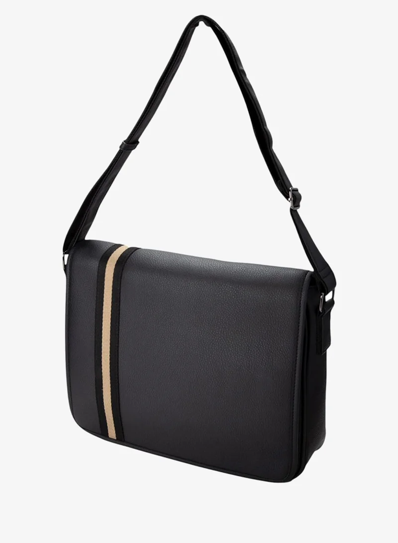 Bata Patterned Crossbody Bag Black