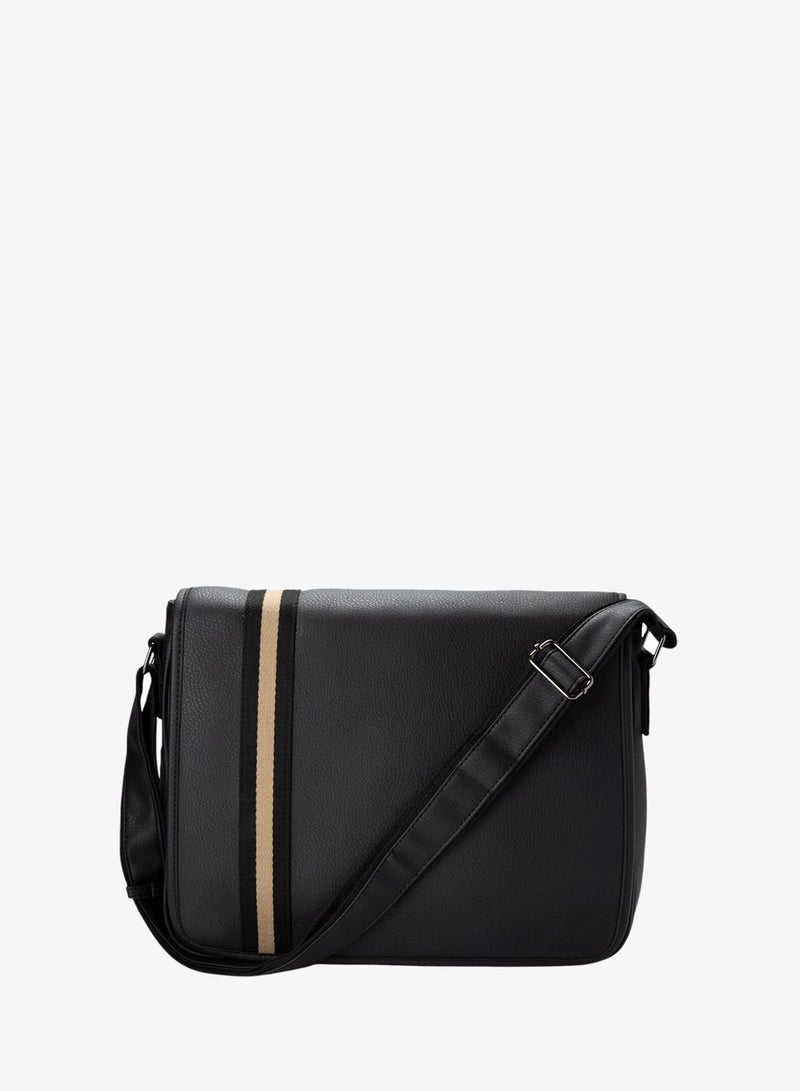 Bata Patterned Crossbody Bag Black - Image 1