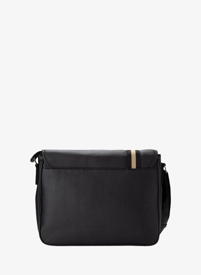 Bata Patterned Crossbody Bag Black - Image 2