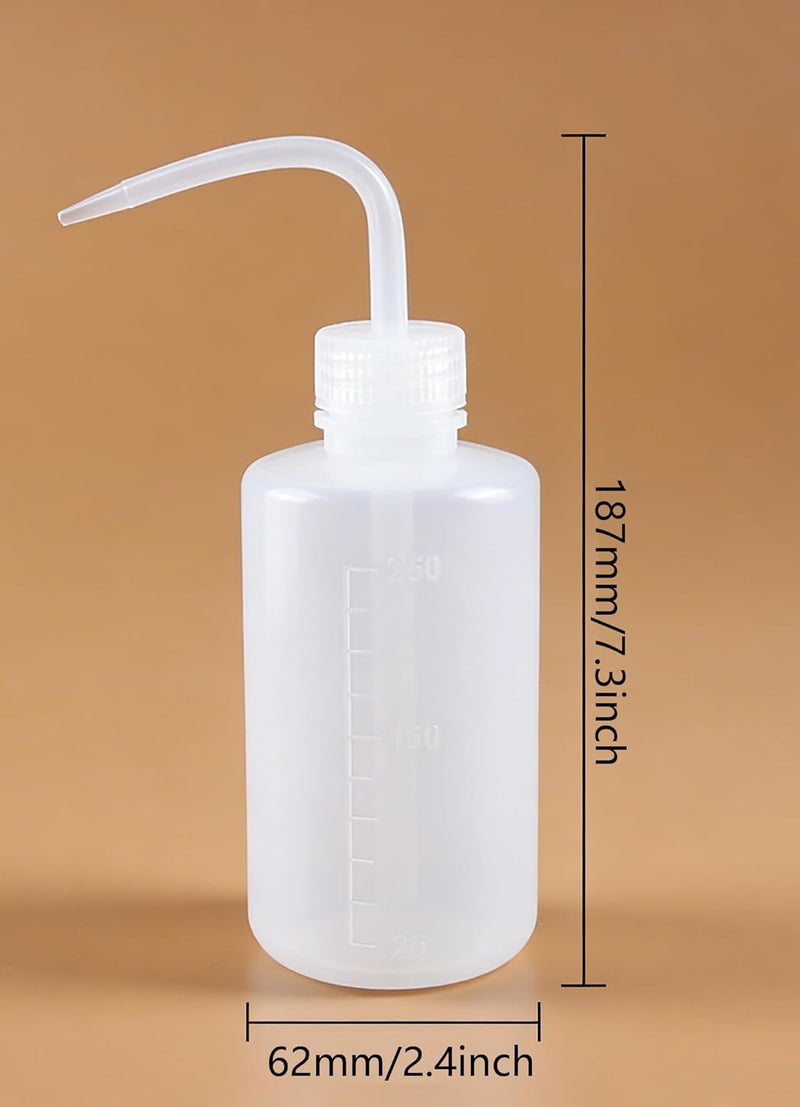 erioctry 2PCS Plastic Clear White Bent Tip Oil Liquid Storage Squeeze Measuring Bottle Wash Cleaning Holder Can Pot Gardening Tools - Image 2