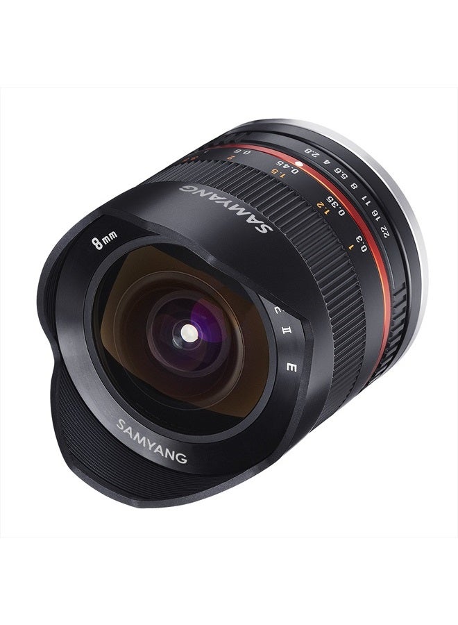 Samyang 8mm F2.8 UMC Fisheye II (Black) Lens for Sony E-Mount (NEX) Cameras (SY8MBK28-E) - Image 3