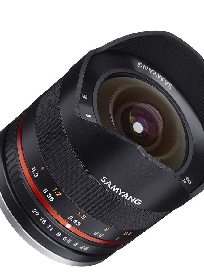 Samyang 8mm F2.8 UMC Fisheye II (Black) Lens for Sony E-Mount (NEX) Cameras (SY8MBK28-E) - Image 2