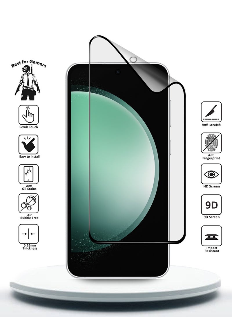 Wtech Nano Ceramic Full Glue Full Cover Matte Flexible Screen Protector For Samsung Galaxy S24 FE 5G 2024 Clear/Black - Image 2