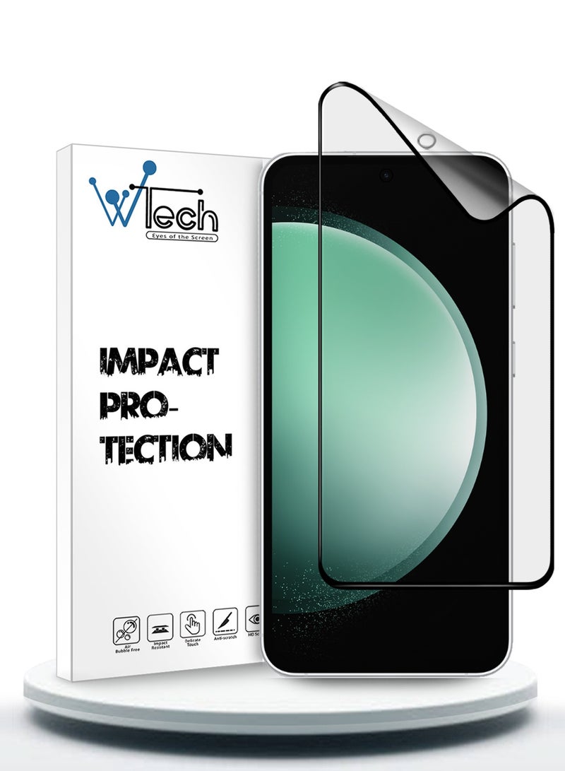 Wtech Nano Ceramic Full Glue Full Cover Matte Flexible Screen Protector For Samsung Galaxy S24 FE 5G 2024 Clear/Black - Image 1