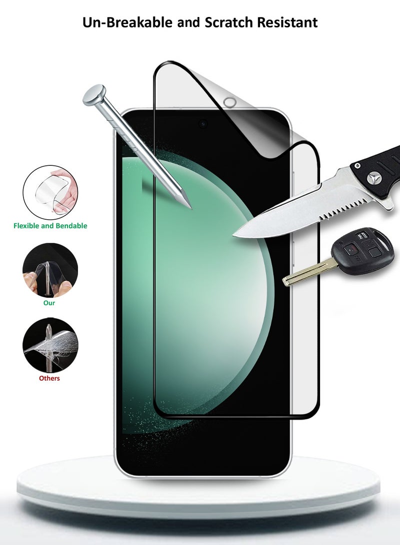 Wtech Nano Ceramic Full Glue Full Cover Matte Flexible Screen Protector For Samsung Galaxy S24 FE 5G 2024 Clear/Black - Image 3