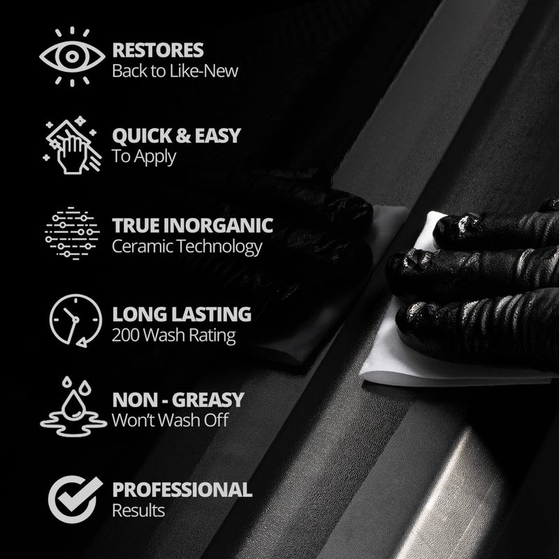 CERAKOTE طقم طلاء التشطيب الخزفي CERAKOTE® - مرمم التشطيب البلاستيكي السريع - طلاء سيراميكي لاستعادة التشطيب الأسود ليدوم لأكثر من 200 غسلة - طلاء سيراميكي وليس تلميعًا - Image 3