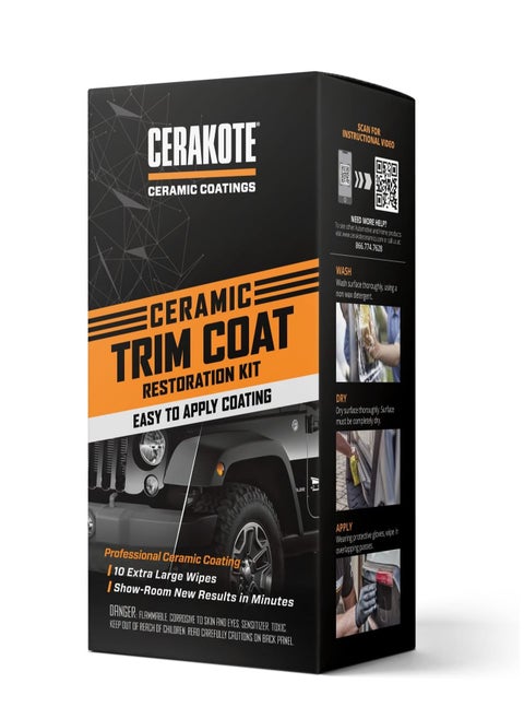 CERAKOTE® Ceramic Trim Coat Kit - Quick Plastic Trim Restorer - Ceramic Coating Black Trim Restoration to Last Over 200 Washes – A Ceramic Coating, Not a Dressing