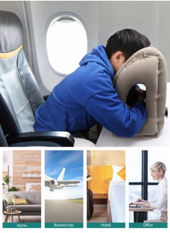 HomarKet Airplane inflatable travel pillow Inflatable neck pillow is used for sleeping to avoid neck and shoulder pain Support the head, neck and waist Suitable for aircraft, cars, buses and offices  - Image 2