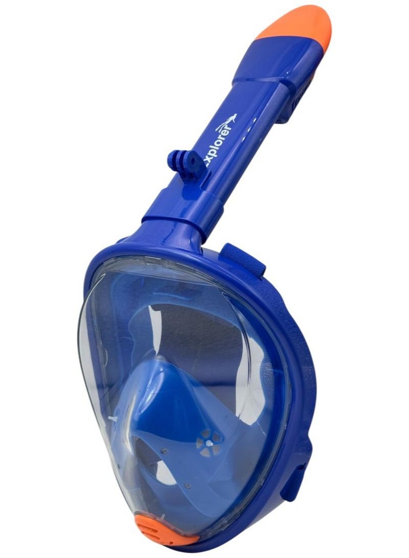 QSHOP 180 Degree Panoramic View Full Face Snorkel Mask Anti-fog and Anti-leak, Suitable for Adults and Kids to Enjoy a Safe and Clear Snorkeling Experience in the Sea or Pool  - Image 1