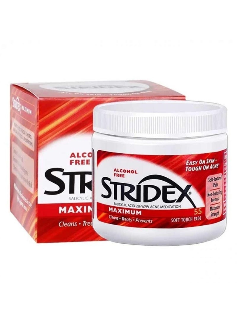 سترايدكس مسحات قطنية من ستريدكس للعناية بحب الشباب 55 قطعة الاصلي