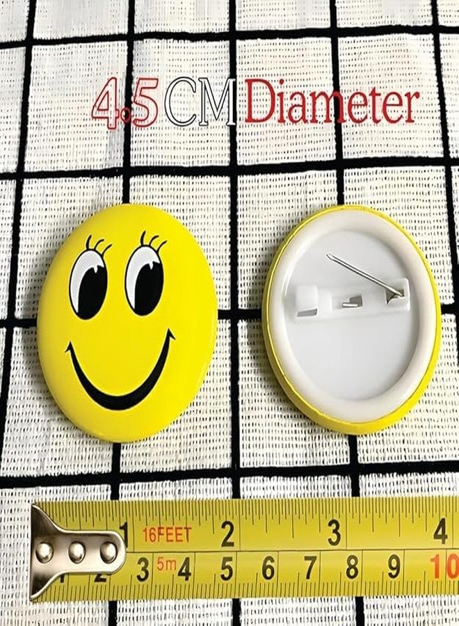 pop colours Smiley Emojij Birthday Party Return Gifts for Kids | Smiley Emojii Expression Pin Badge | Pins Badge Metal Brooch | Set of 30 | Birthday, Office and Theme Party - Image 4