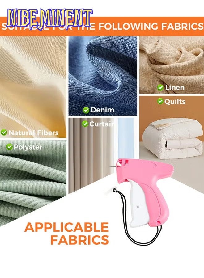 NIBEMINENT Tagging Gun for Clothing, Fine Stitch Mini Stitch Gun for Clothes, Quick Clothing Fixer, Hemming Sewing Tool Kit, Includes 1000 Fasteners, Great for Garment Repair ​(Pink) - Image 3