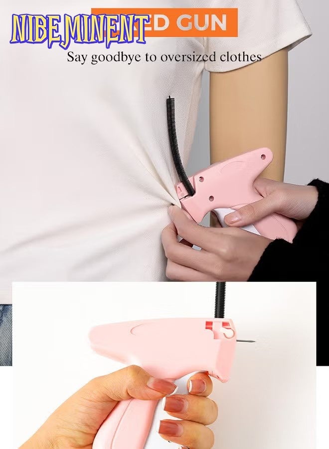 NIBEMINENT Tagging Gun for Clothing, Fine Stitch Mini Stitch Gun for Clothes, Quick Clothing Fixer, Hemming Sewing Tool Kit, Includes 1000 Fasteners, Great for Garment Repair ​(Pink) - Image 4