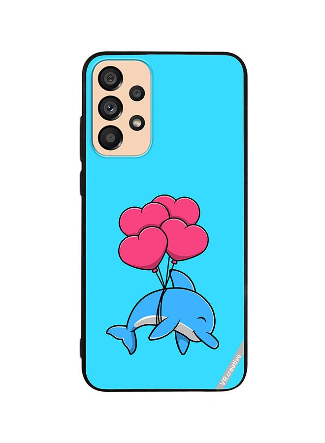 VR CREATIVE Protective Case Cover For Samsung Galaxy A72 Cute Dolphin Design Multicolour - Image 1