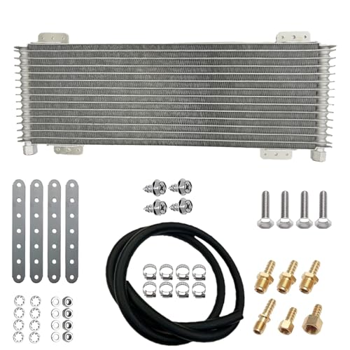 OVANOH Low Pressure Drop Transmission Oil Cooler 40k Transmission Oil Cool Compatible For Heavy Duty 40,000 GVW Max Low Mounting Hardware Towing Applications and Advanced Cooling Protection LPD47391 - Image 1
