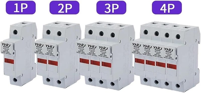 1P 5A Ceramic Fuse Holder Rail Mounting Bottom Adapter 500V RO15 10x38mm - Image 3