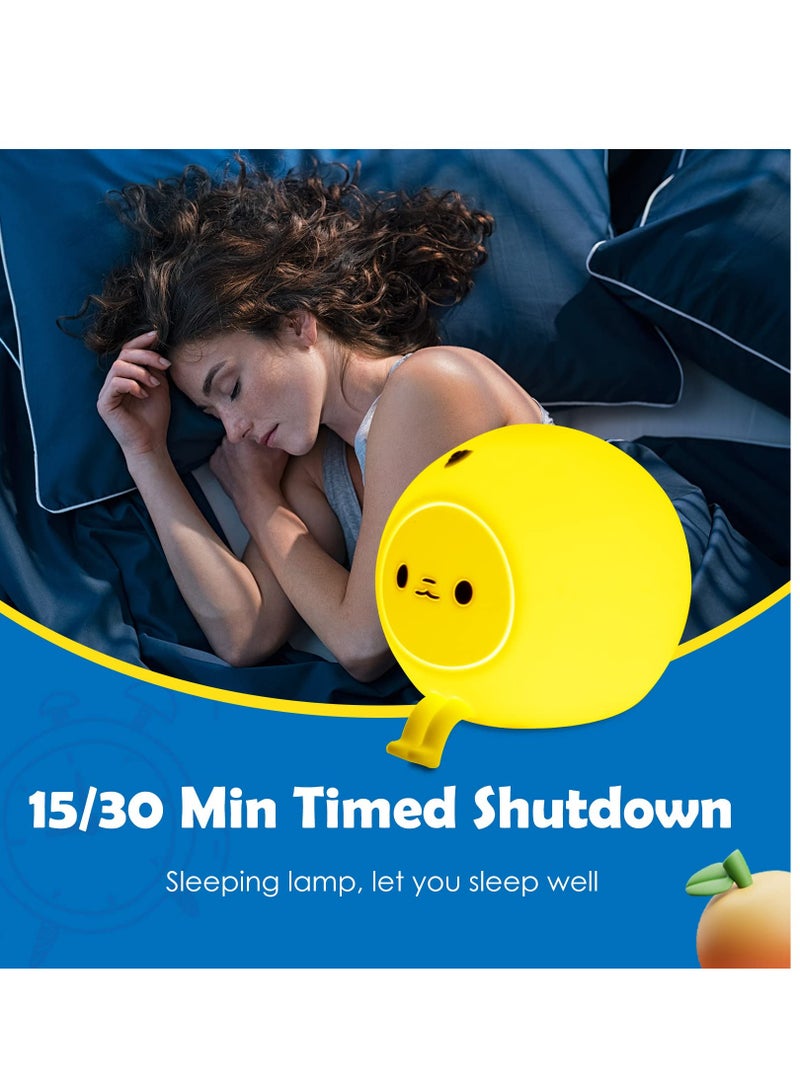 SYOSI Night Light for Kids, Brightness Adjustable, Silicone Nursery Squishy Soft Rechargeable Color Changing Cute Night Light, Portable Bedside Nursery Lamp, Gift for Girls Boys Toddler - Image 4