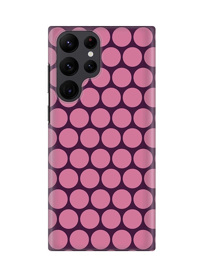 Stylizedd Case for Samsung Galaxy S22 Ultra 5G Snap Case Slim Snap Classic Series Shield Matte Finish Print - Purple Honeycombs - Image 1