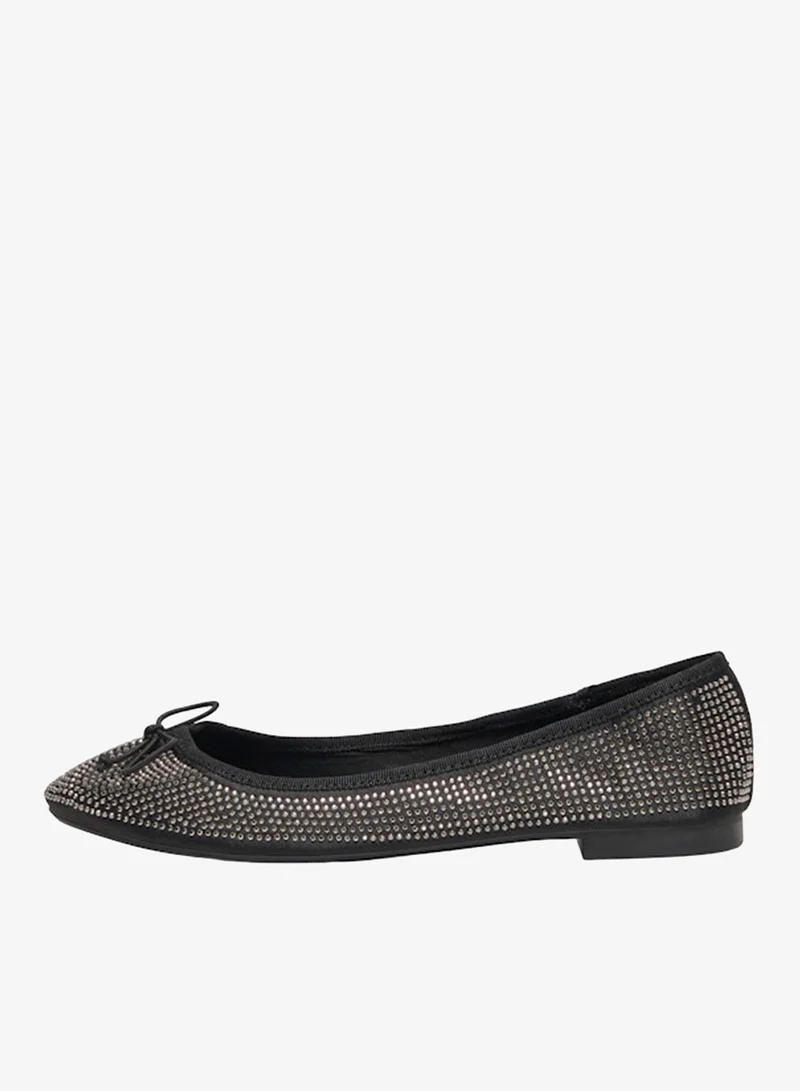 اونلي Textured  Bow Detail Ballerinas