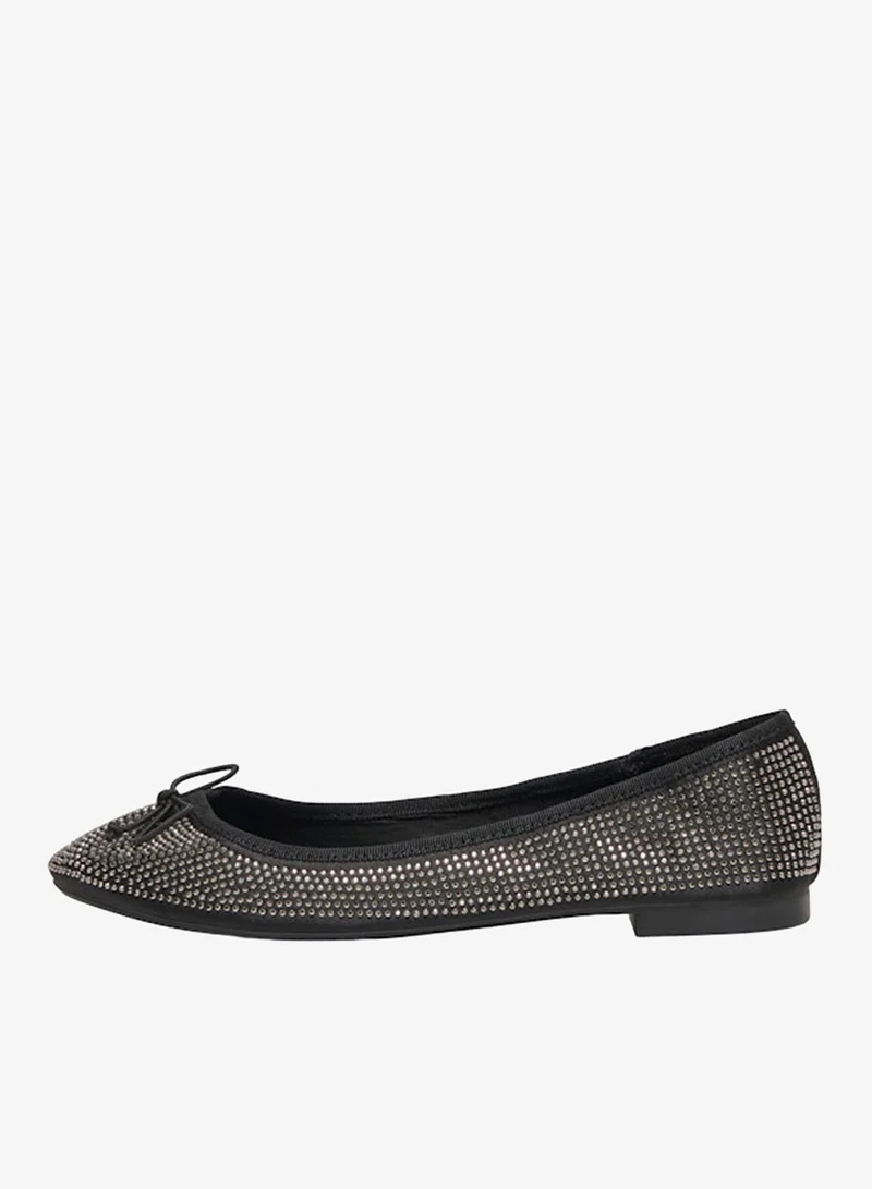 ONLY Textured  Bow Detail Ballerinas