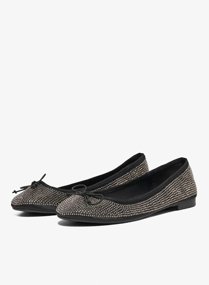 ONLY Textured  Bow Detail Ballerinas