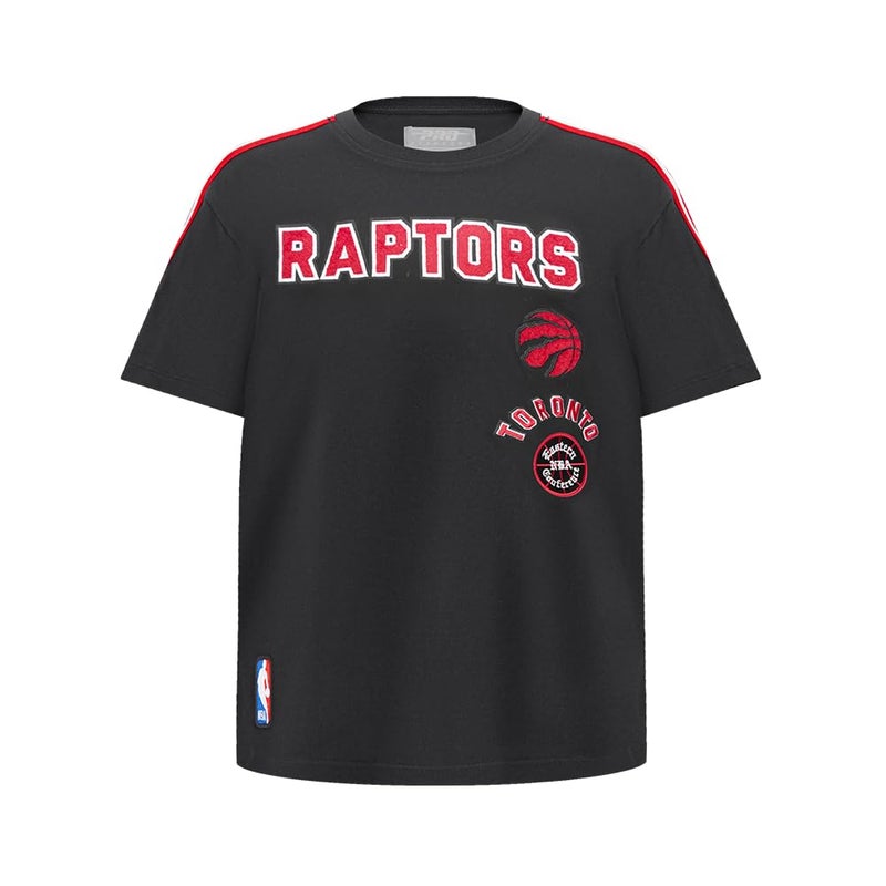 Pro Standard Big Boys NBA Toronto Raptors Retro Classics Short Sleeve Taping Tee Black/Red M - Image 1