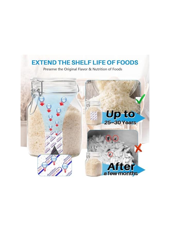 Green Tiger 100 Pack Oxygen Absorbers for Food Storage - Individually Wrapped 2g O2 Absorbers, Food Grade, Long-Term Preservation for Dry Foods, Emergency Storage, Ideal for Grains, Beans, and Dehydrated Foods - Image 4