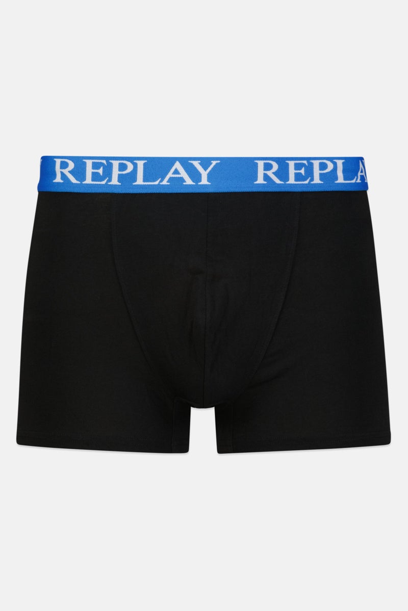 Replay Men 2 Piece Cotton Stretch Trunks, Black - Image 5