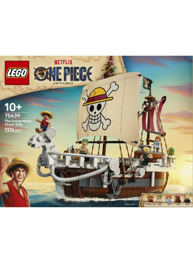 LEGO One Piece The Going Merry Pirate Ship, Boat Toy 75639 (Age 10+, 1376 Pieces)