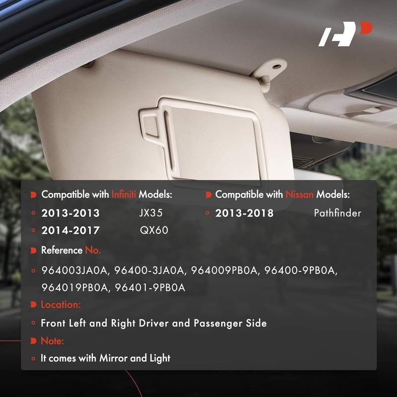 A-Premium مجموعة واقي الشمس البيج A-Premium لسيارات إنفينيتي ونيسان - Image 2