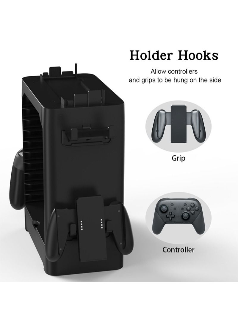 JYS Multi-function Game Storage Tower for Nintendo Switch/OLED/Lite Black  - Image 4