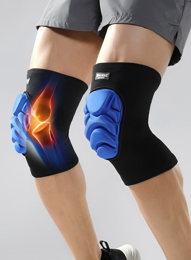 JINGBA SUPPORT JINGBA Sports Knee Pads - Volleyball Knee Pads - Thick Sponge Anti-Collision, Warm And Non-Slip Knee Pads, Impact-Resistant, Suitable For Outdoor Cycling, Dance, Yoga, Volleyball, Etc. 1 Pair(M)  - Image 2