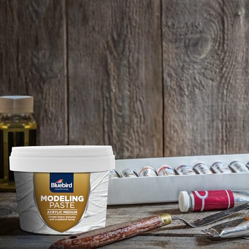 Bluebird Professional Thick Modeling Paste 5.3 Oz / 150GM - High Density, Acrylic Medium - for Texture and Thickness, Dimension Additive (White, 5,3 Oz / 150GM) - Image 4