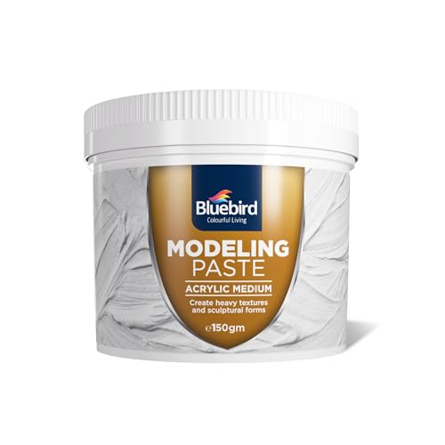 Bluebird Professional Thick Modeling Paste 5.3 Oz / 150GM - High Density, Acrylic Medium - for Texture and Thickness, Dimension Additive (White, 5,3 Oz / 150GM) - Image 1
