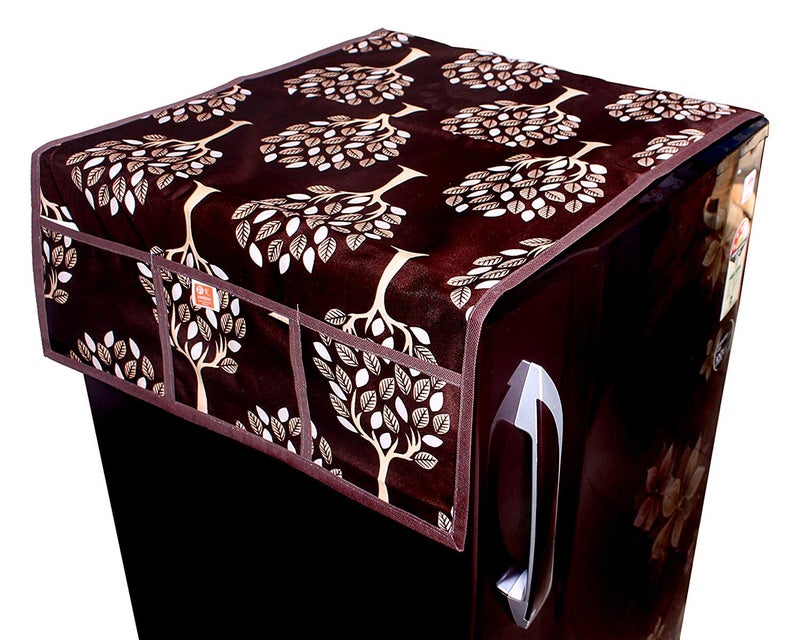 KANUSHI Industries® Designer Fridge Top Cover (Brown)(FT-TR-MAR-01) - Image 1