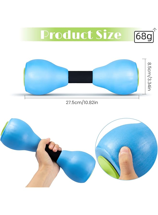 Oasisgalore 2pcs Aquatic Exercise Dumbbells Water Aerobic Exercise Foam Dumbbells for Adults Kids Swimming Resistance Training  - Image 2
