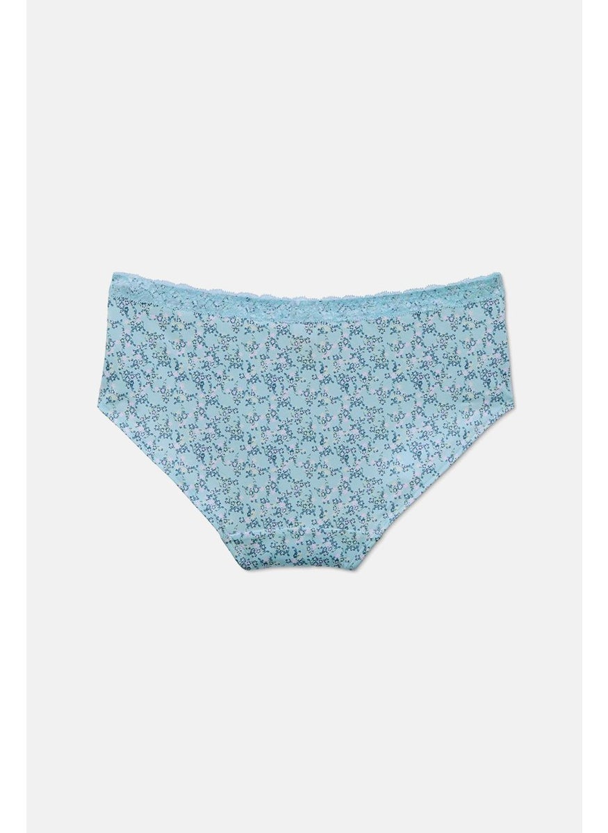 Tchibo Women 2 Pcs Printed Shorty Panties, Turquoise  - Image 2