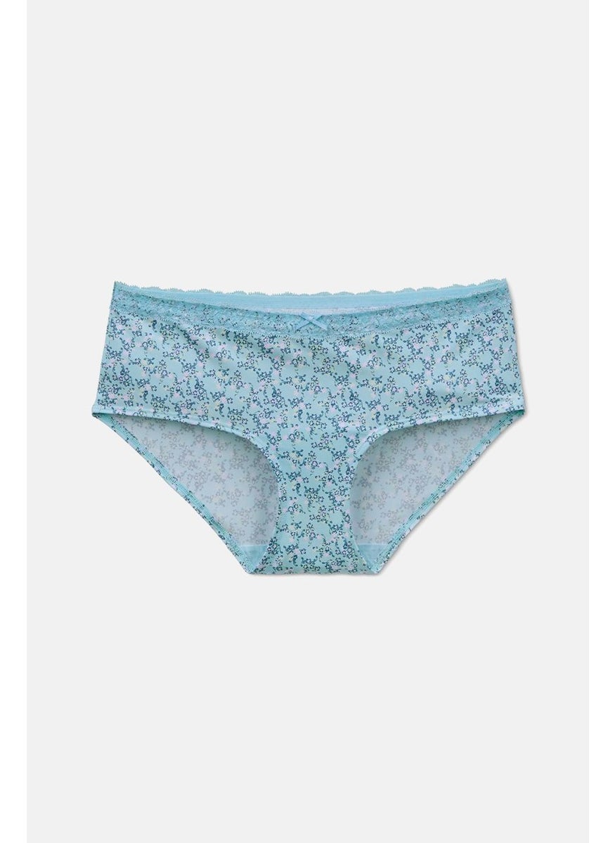 Tchibo Women 2 Pcs Printed Shorty Panties, Turquoise  - Image 3