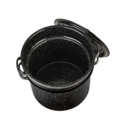 Granite Ware 7.5 Qt 3 Piece Multiuse Pasta Pot Set, Strainer Pot with lid. (Speckled Black) Seafood, Soups, Sauce, Large Capacity. Easy to Clean. Dishwasher Safe. - Image 4