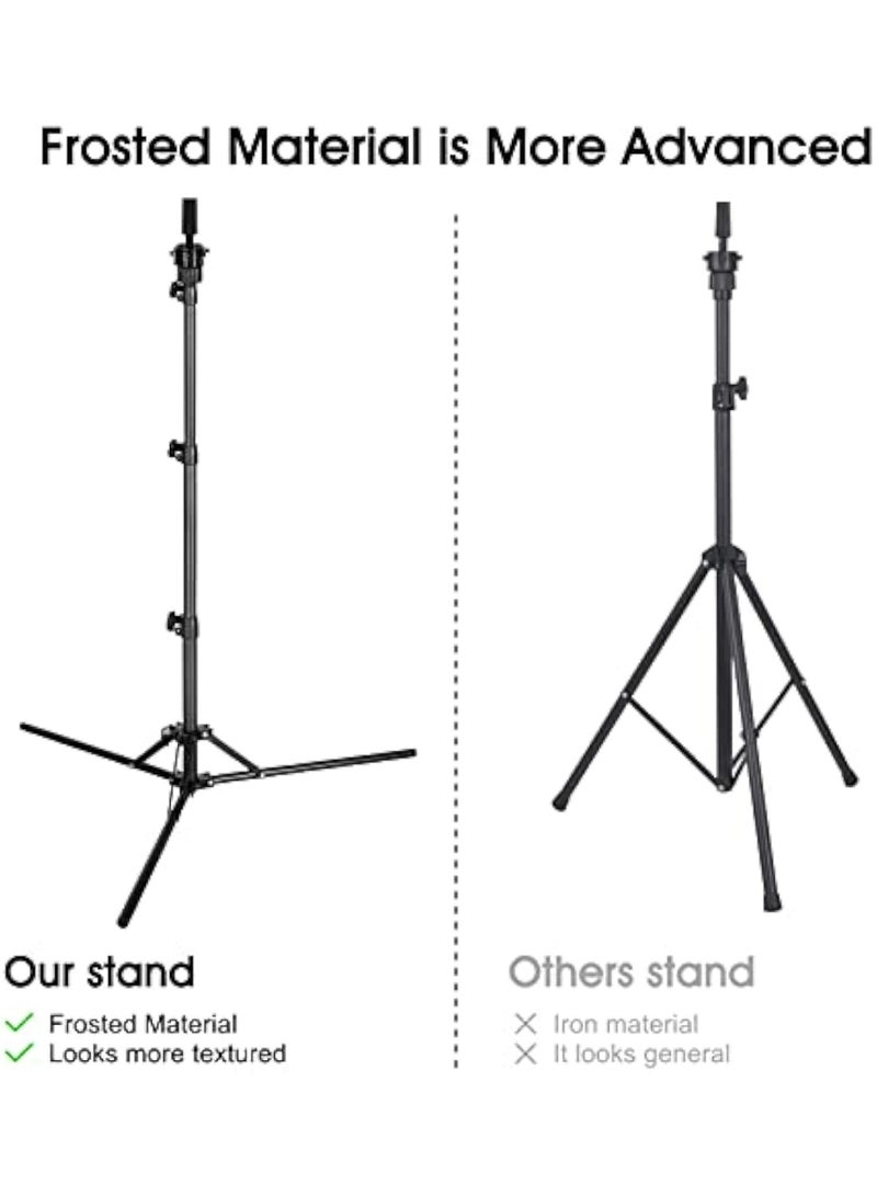 Arabest Foldable Wig Stand Tripod, Mannequin Head Stand Frosted Material, Adjustable Tripod for Mannequin Head Holder for Cosmetology Hairdressing Training - Image 2