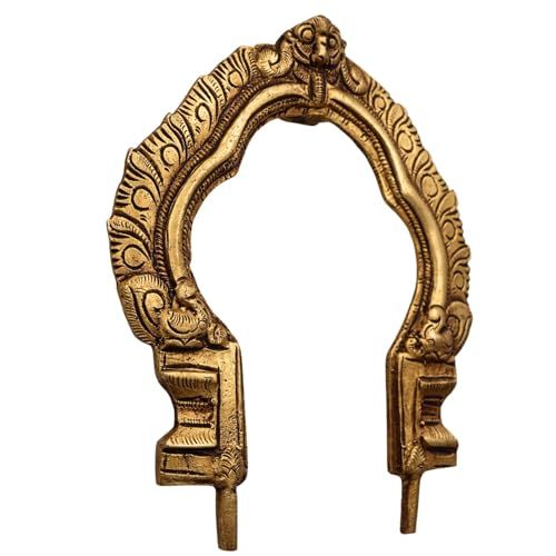 Bhunes Brass Small Prabhavali Frame Arch Wall Hanging for Temple & Home Decor – Prabhawal, Prabhawali for Deity Backdrop, Gold, 5.5 Inch, 1 Piece - Image 3